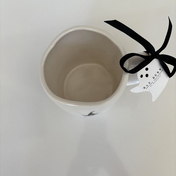 Rae Dunn Eek Ghost Mug with Hat and Pumpkin Basket New White - Picture 7 of 10